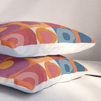 Retro Geo Textile Mid Century Pattern Pillow Sham Gallery Image 3
