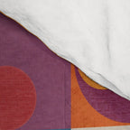 Retro Geo Textile Mid Century Pattern Comforter Gallery Image 4
