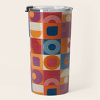 Retro Geo Textile Mid Century Pattern Travel Mug Gallery Image 3