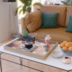 Retro Geo Textile Mid Century Pattern Serving Tray Gallery Image 2