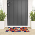 Retro Geo Textile Mid Century Pattern Welcome Mat Gallery Image 3