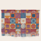 Retro Geo Textile Mid Century Pattern Wall Hanging Gallery Image 1