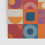 Retro Geo Textile Mid Century Pattern Poster Gallery Image 3