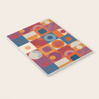 Retro Geo Textile Mid Century Pattern Notebook Gallery Image 3
