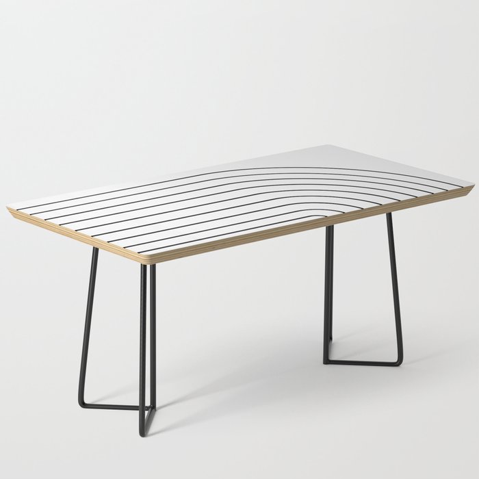 Minimal Arch IV Black and White Modern Geometric Lines Coffee Table Gallery Image 1