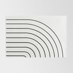 Minimal Arch IV Black and White Modern Geometric Lines Rug Gallery Image 2