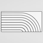 Minimal Arch IV Black and White Modern Geometric Lines Desk Mat Gallery Image 3