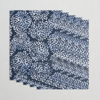 Abstract Navy Watercolor Line Flowers Wrapping Paper Gallery Image 3