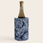 Abstract Navy Watercolor Line Flowers Wine Chiller Gallery Image 2