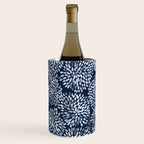 Abstract Navy Watercolor Line Flowers Wine Chiller Gallery Image 1