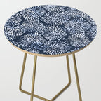 Abstract Navy Watercolor Line Flowers Side Table Gallery Image 2