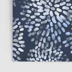 Abstract Navy Watercolor Line Flowers Poster Gallery Image 3