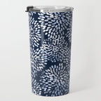 Abstract Navy Watercolor Line Flowers Travel Mug Gallery Image 3