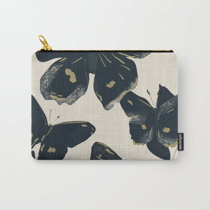 Black Butterflies Carry All Pouch Gallery Image 1