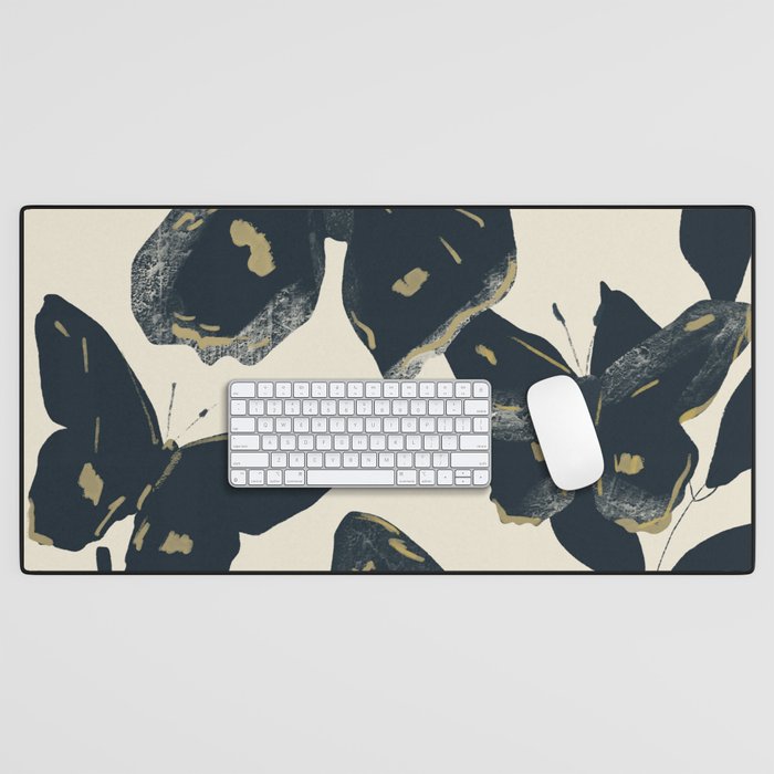 Black Butterflies Desk Mat Gallery Image 1