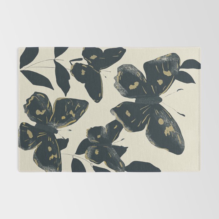 Black Butterflies Rug Gallery Image 2