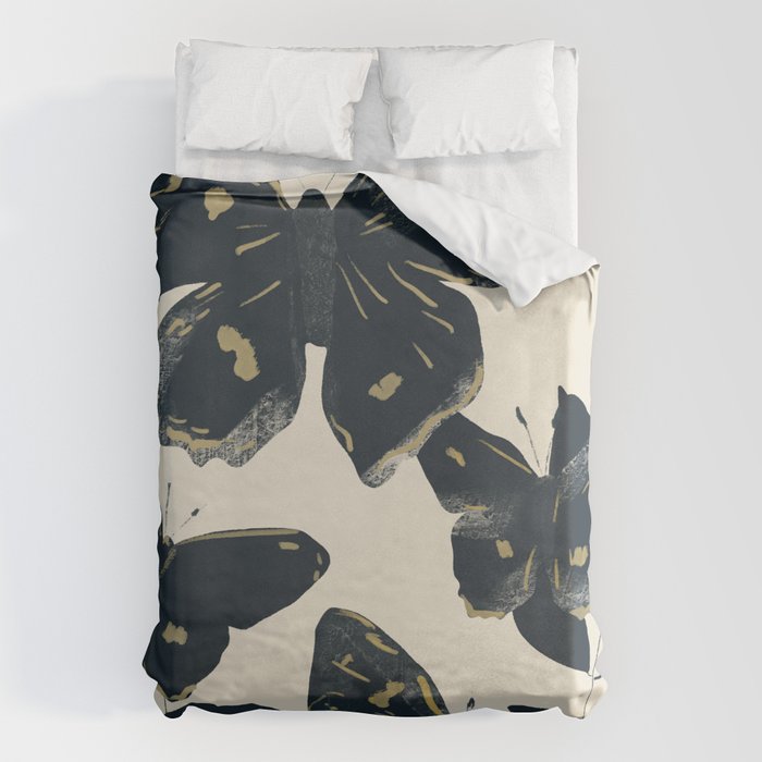 Black Butterflies Duvet Cover Gallery Image 1