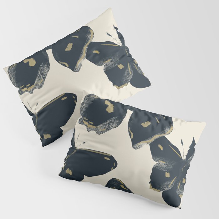 Black Butterflies Pillow Sham Gallery Image 1