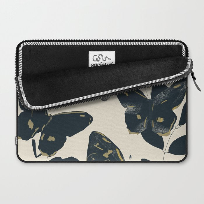 Black Butterflies Laptop Sleeve Gallery Image 2