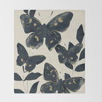 Black Butterflies Throw Blanket Gallery Image 2