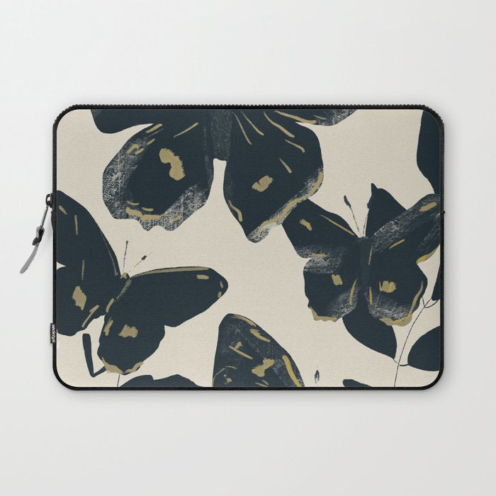 Black Butterflies Laptop Sleeve Gallery Image 1