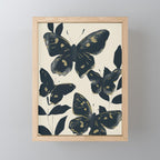 Black Butterflies Mini Art Print Gallery Image 1