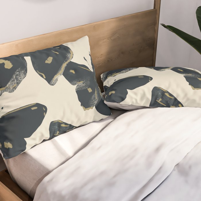 Black Butterflies Pillow Sham Gallery Image 2