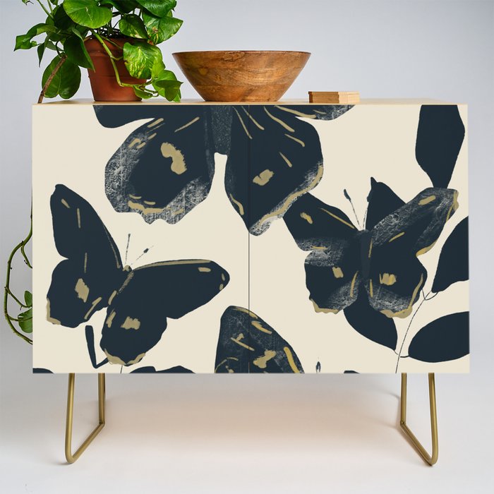 Black Butterflies Credenza Gallery Image 1