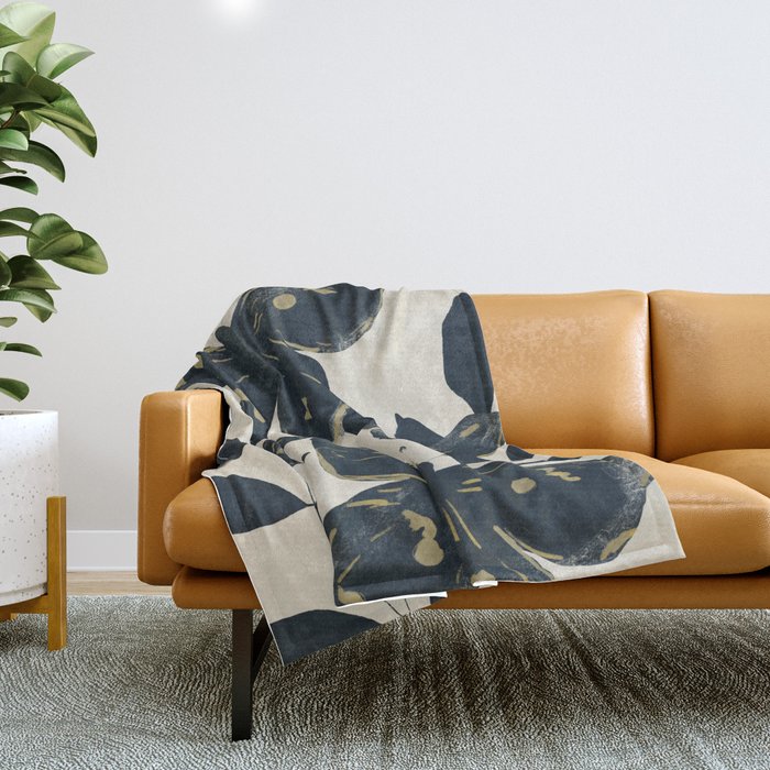 Black Butterflies Throw Blanket Gallery Image 1