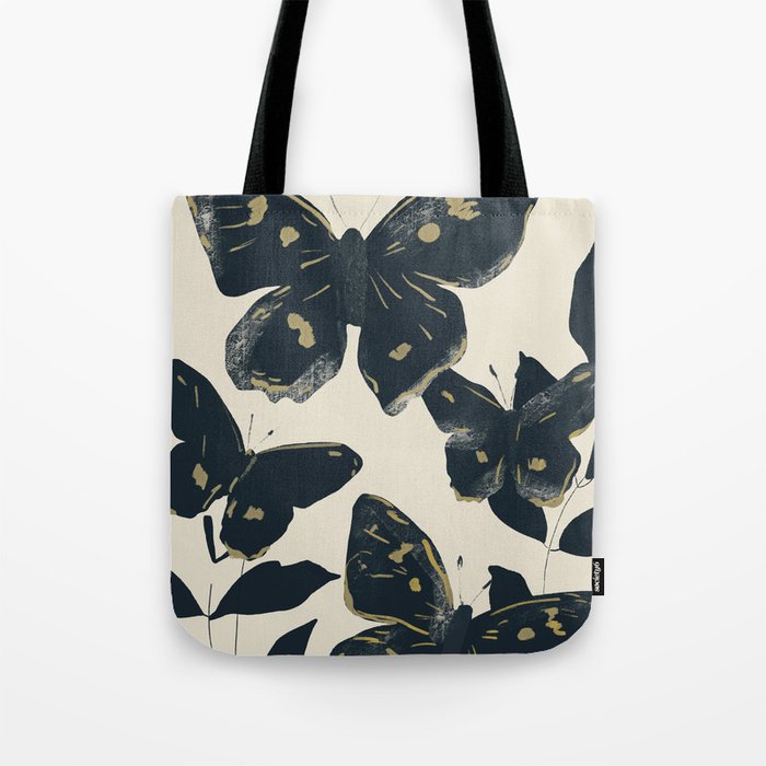 Black Butterflies Tote Bag Gallery Image 1