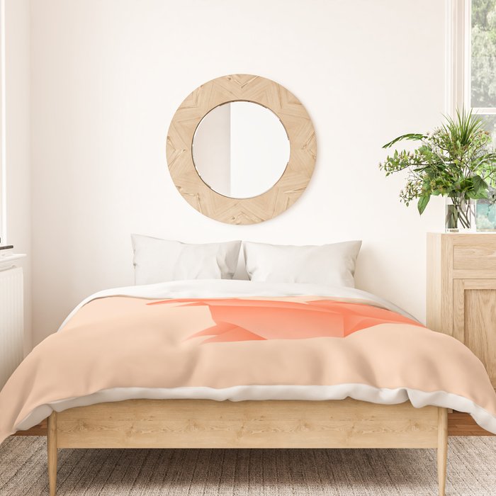 Allergic to Nuts - Origami Orange Squirrel Duvet Cover Gallery Image 3