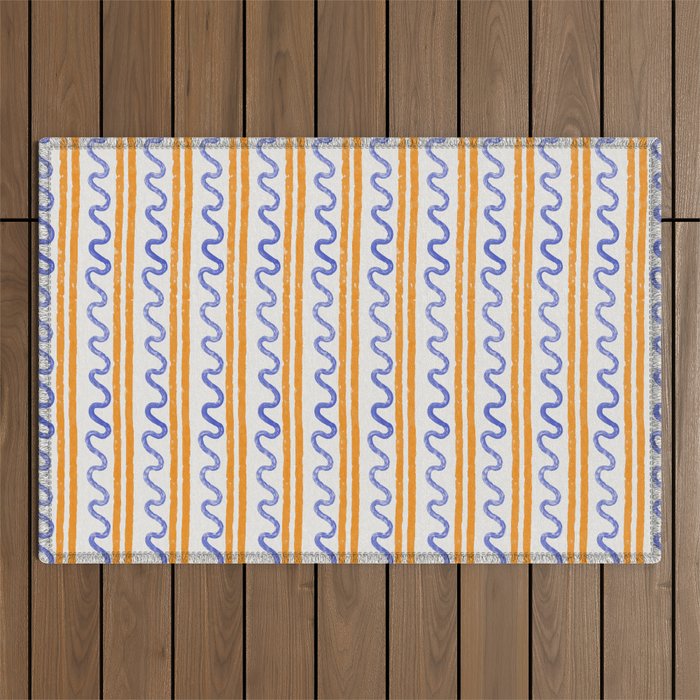 Electric Waves Outdoor Rug Gallery Image 1