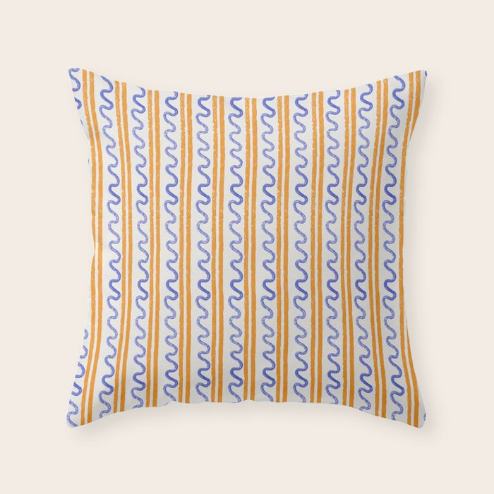 Electric Waves Throw Pillow Gallery Image 6