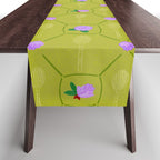 Tennis Rackets & Roses in Lime & Lavender Table Runner Gallery Image 1