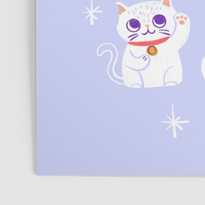 Lucky Waving Kitty Cat Maneki Neko Poster Gallery Image 3