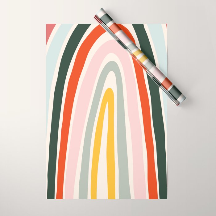 70s Vintage Rainbow Wrapping Paper Gallery Image 1