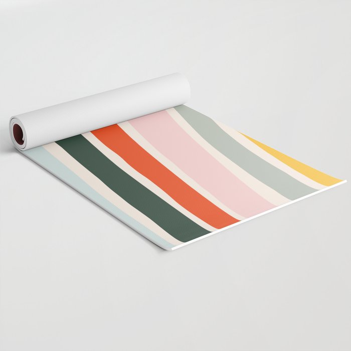 70s Vintage Rainbow Yoga Mat Gallery Image 2
