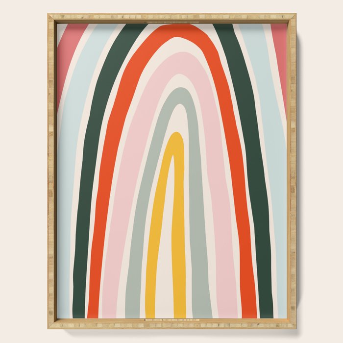 70s Vintage Rainbow Serving Tray Gallery Image 1