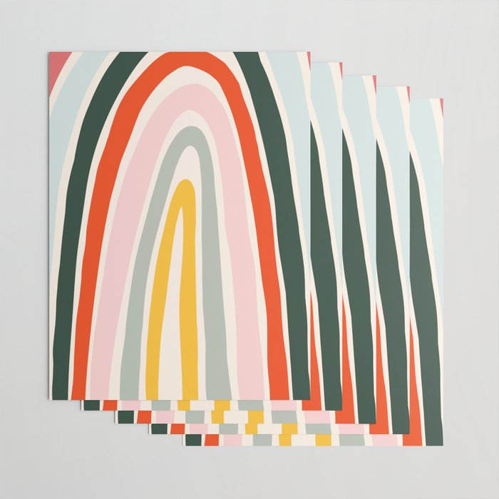 70s Vintage Rainbow Wrapping Paper Gallery Image 3