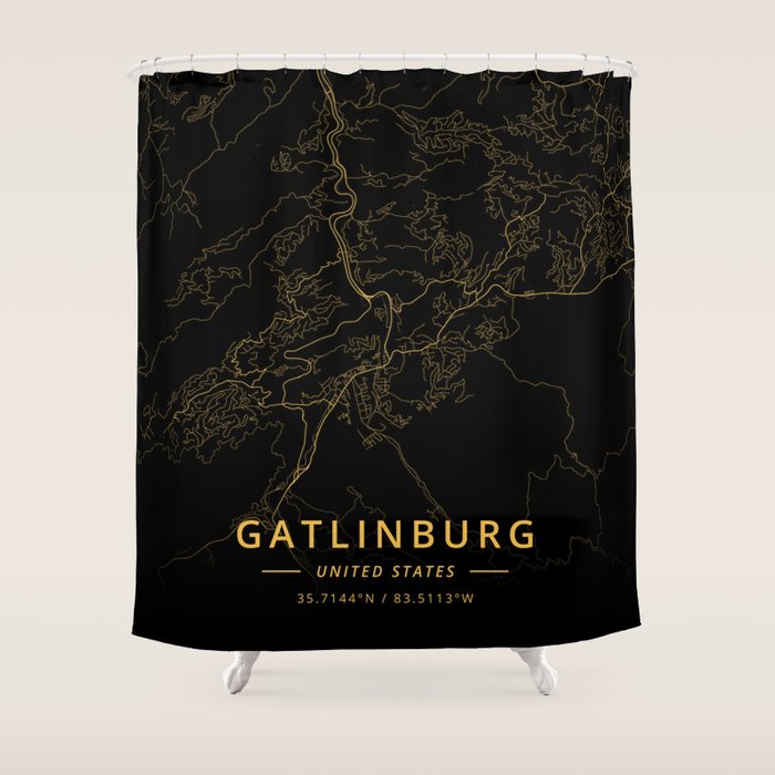 Gatlinburg, United States - Gold Shower Curtain Gallery Image 1