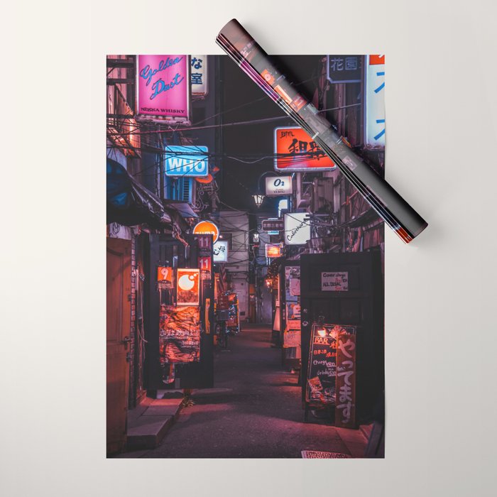 Golden Gai Tokyo Bar Crawl Wrapping Paper Gallery Image 1