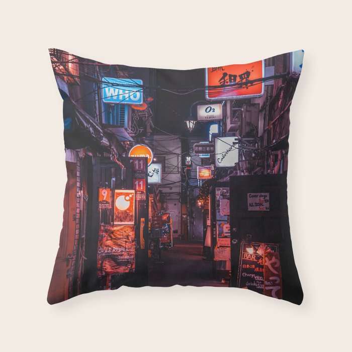 Golden Gai Tokyo Bar Crawl Throw Pillow Gallery Image 6