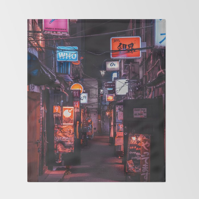 Golden Gai Tokyo Bar Crawl Throw Blanket Gallery Image 2