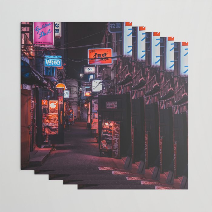 Golden Gai Tokyo Bar Crawl Wrapping Paper Gallery Image 3