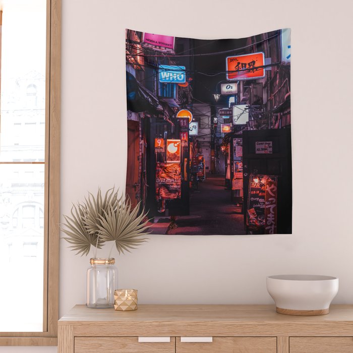 Golden Gai Tokyo Bar Crawl Wall Tapestry Gallery Image 2