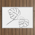 Monstera minimal Outdoor Rug Gallery Image 1