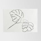 Monstera minimal Rug Gallery Image 2