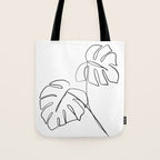 Monstera minimal Tote Bag Gallery Image 1