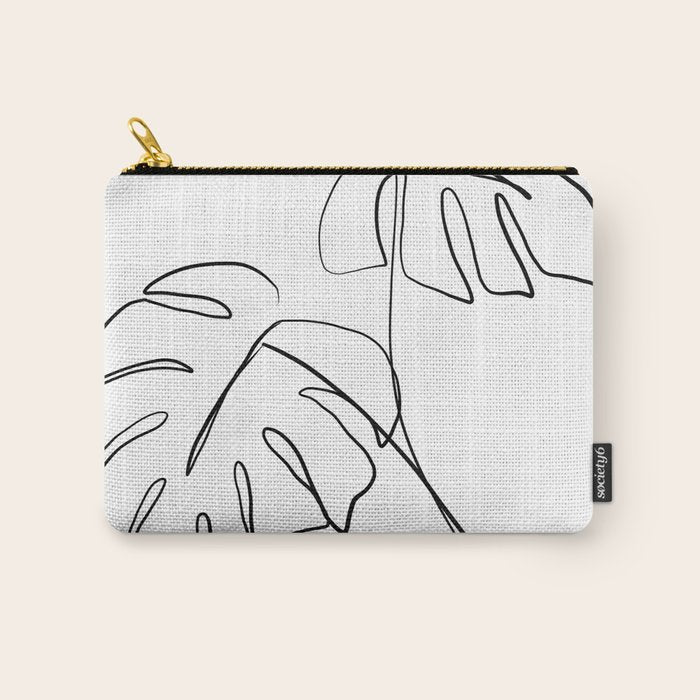 Monstera minimal Carry All Pouch Gallery Image 1
