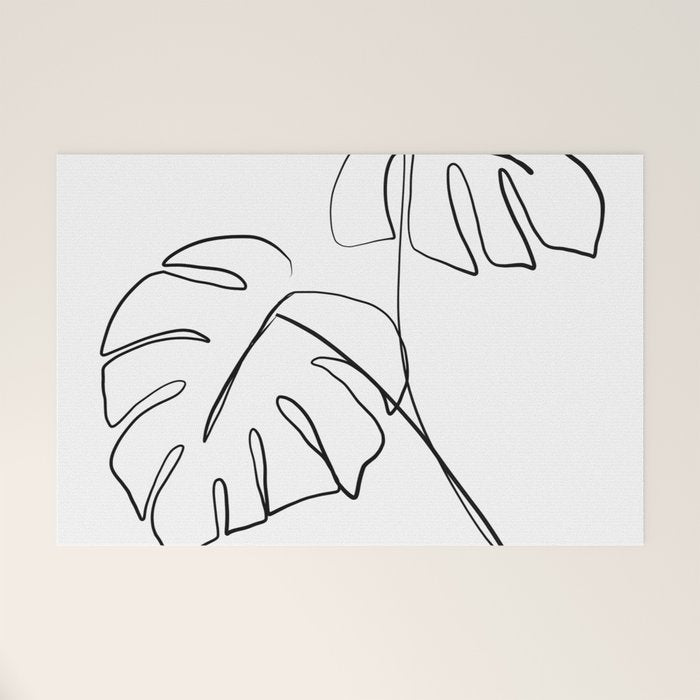 Monstera minimal Welcome Mat Gallery Image 1